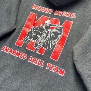 Mount Miguel Unarmed Drill Team Pullover Hoodie Sweatshirt‎ Retro Gray School S